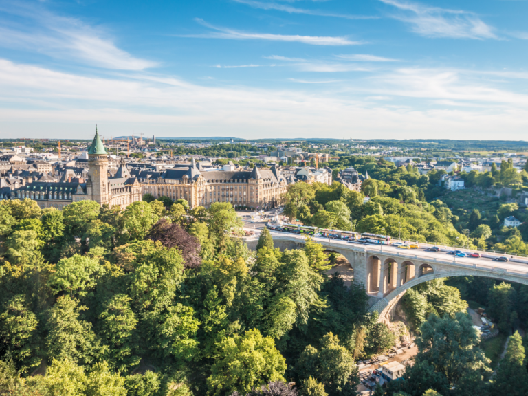 Aerial view of Luxembourg City